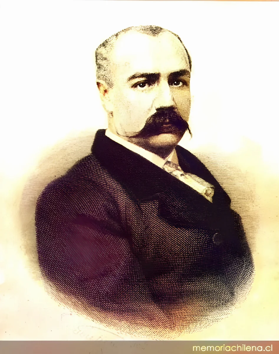 Benjamín Vicuña Mackenna, retrato de perfil tres cuartos — 1831 | Chile de Ayer