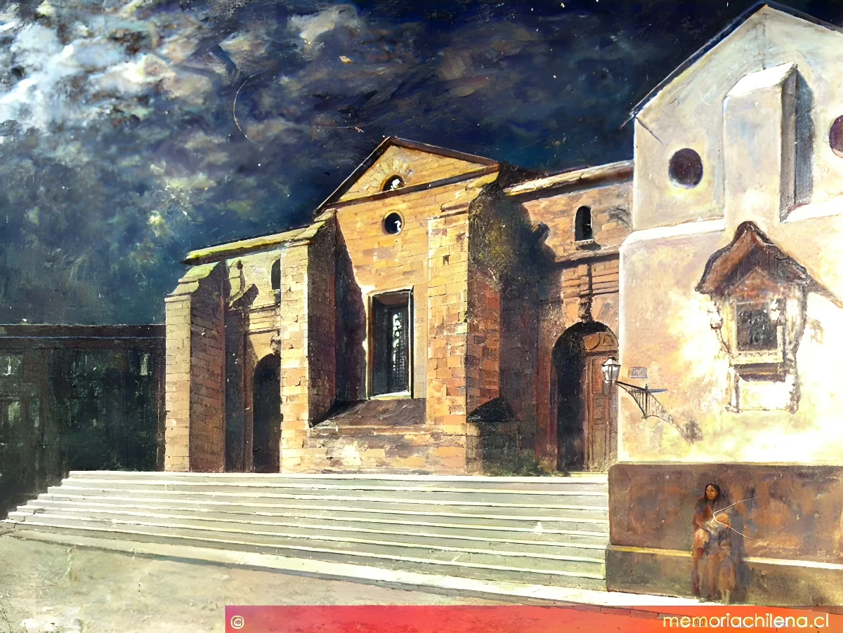 Catedral de Santiago : fachada poniente — 1902 | Chile de Ayer