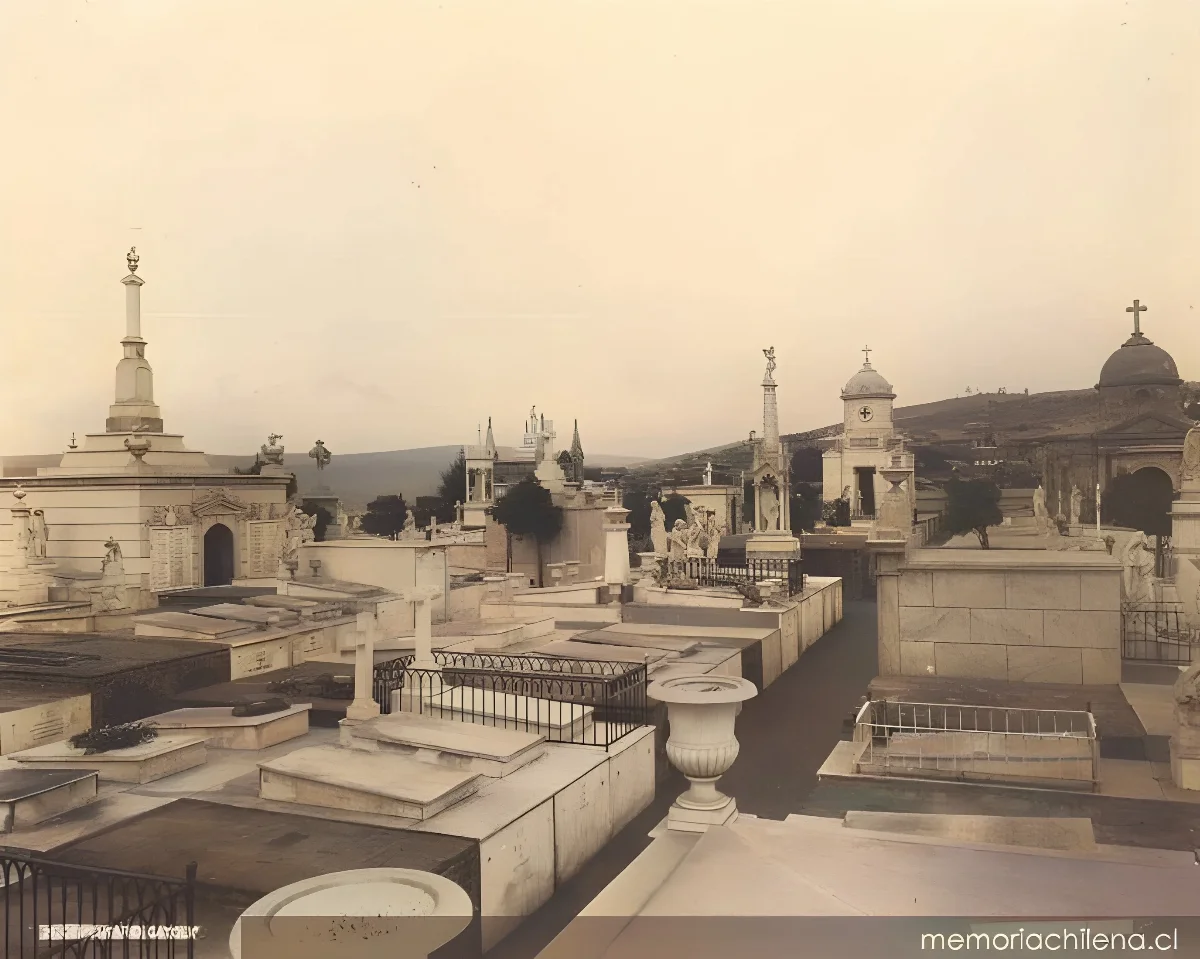 Cementerio Católico de Valparaíso, hacia 1900 — 1900 | Chile de Ayer