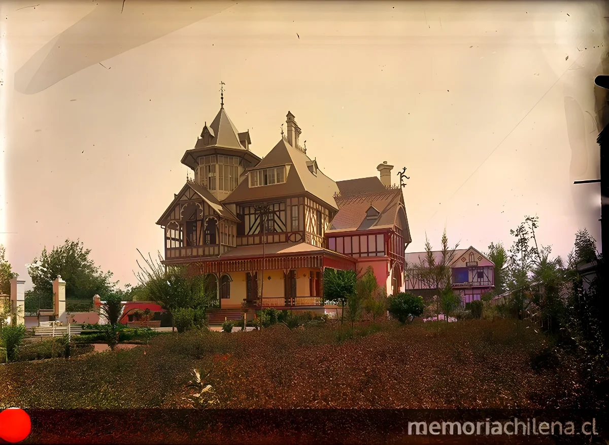 Chalet de tres pisos en la zona oriente de Santiago, hacia 1940 — 1940 | Chile de Ayer