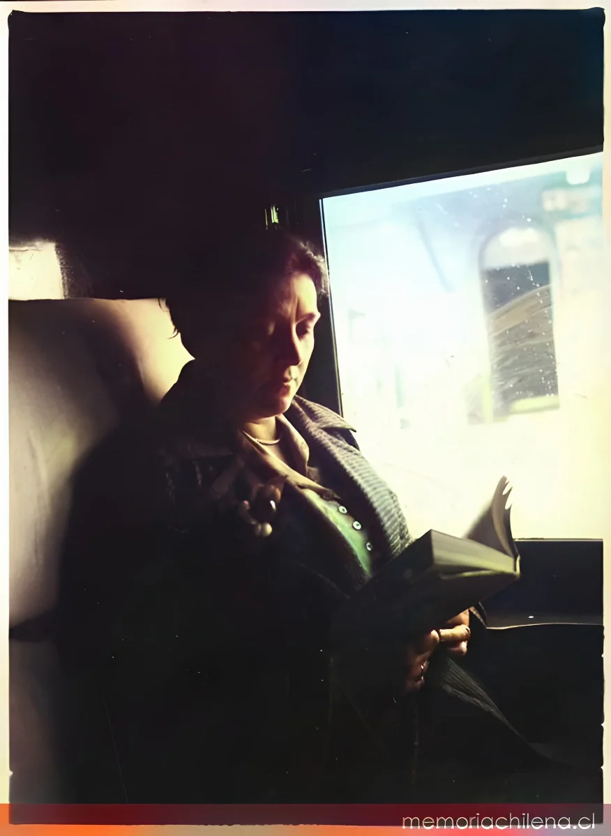Esposa de Jesús Veiga leyendo, 1928 — 1928 | Chile de Ayer