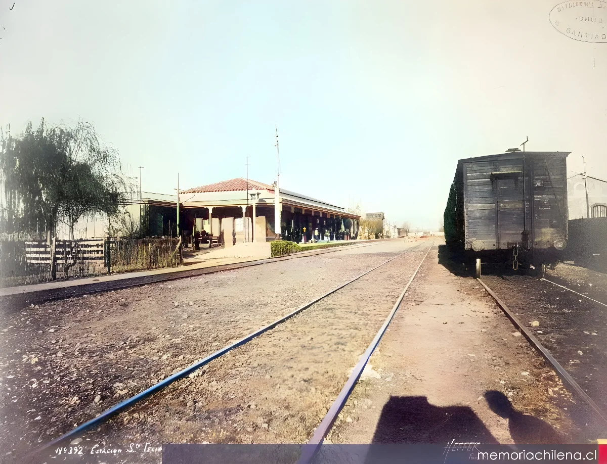 Estación de ferrocarriles de San Felipe, hacia 1900 — 1900 | Chile de Ayer