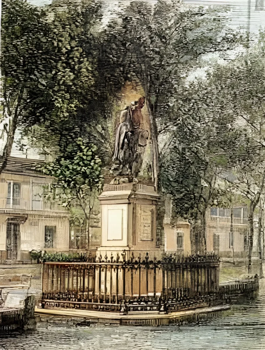 Santiago - Estatua del abate Molina (1872) — 1872 | Chile de Ayer