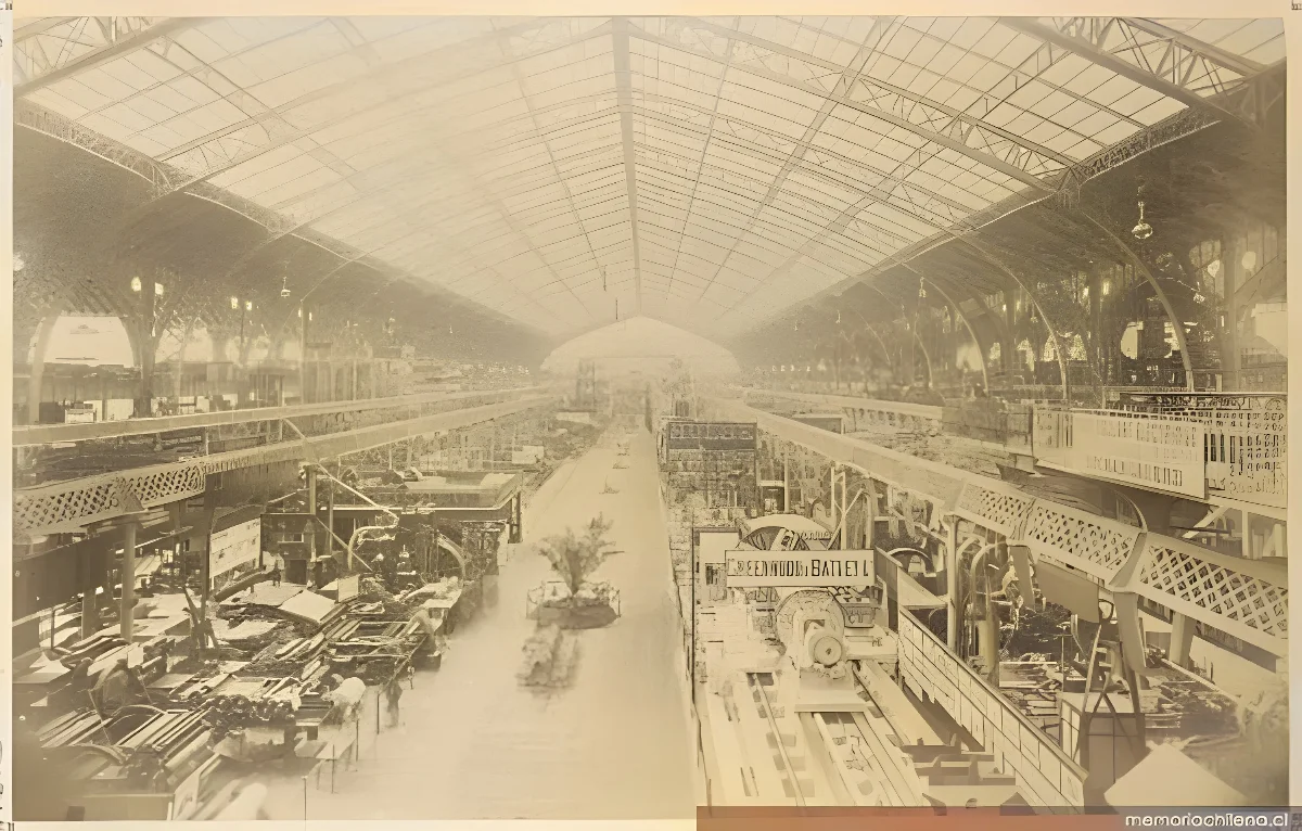 Galería de las máquinas, 1889 — 1889 | Chile de Ayer