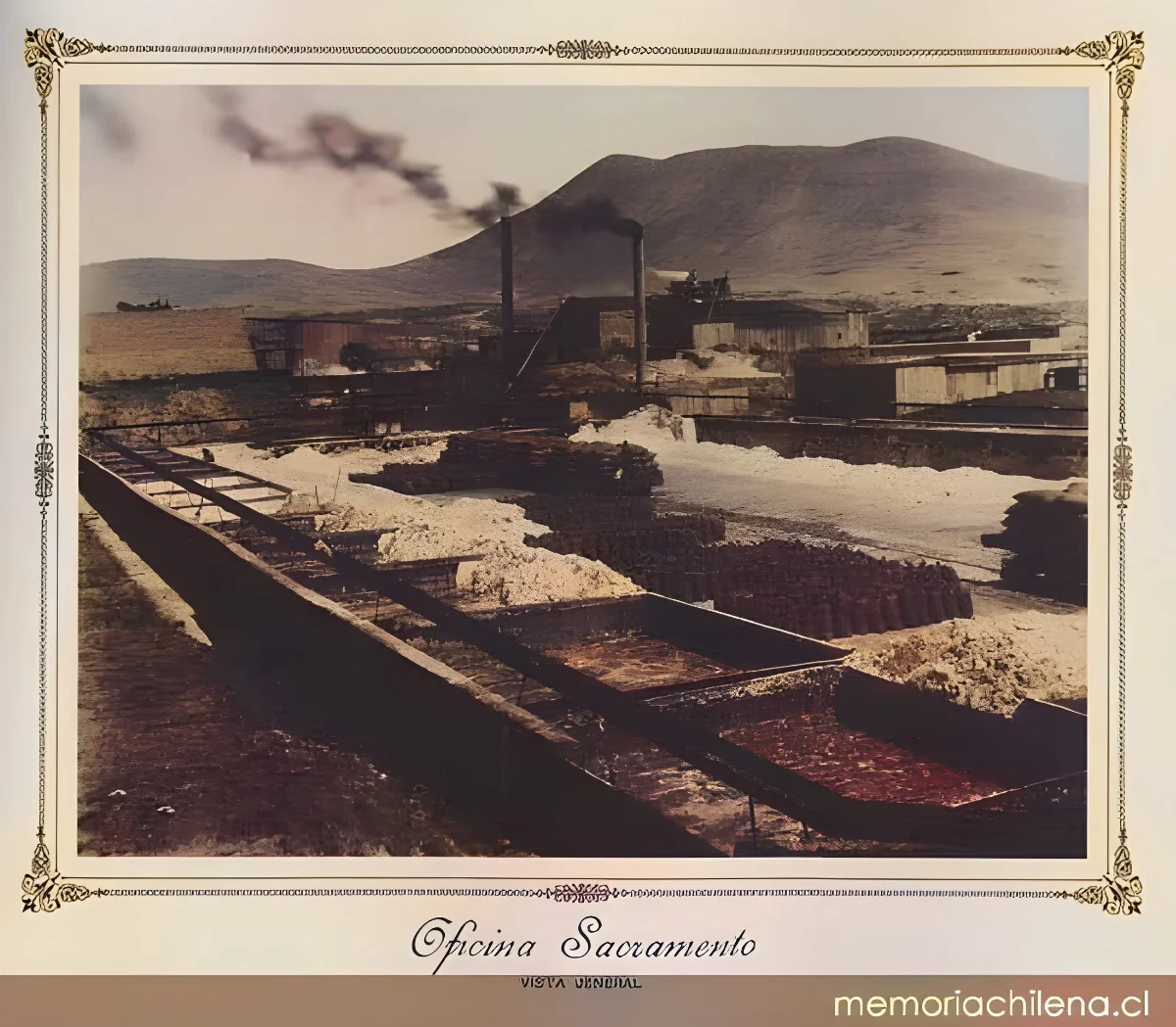 Oficina Sacramento : vista jeneral, hacia 1889 — 1889 | Chile de Ayer