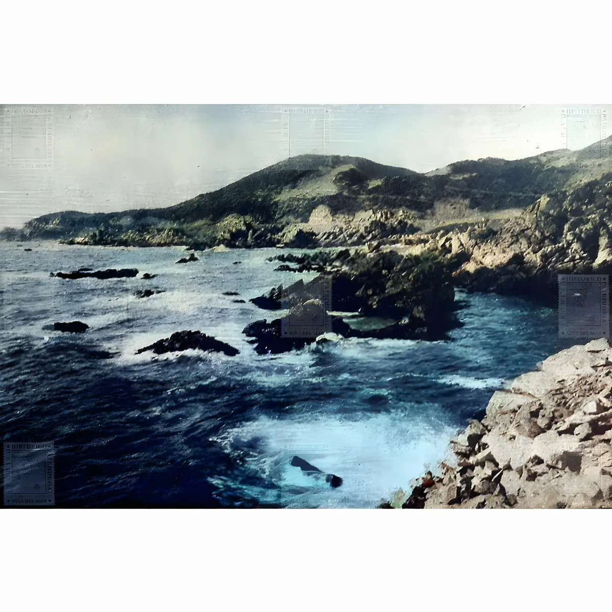 Camino costero de Concón a Viña del Mar, 1917 — aprox. 1917 | Chile de Ayer