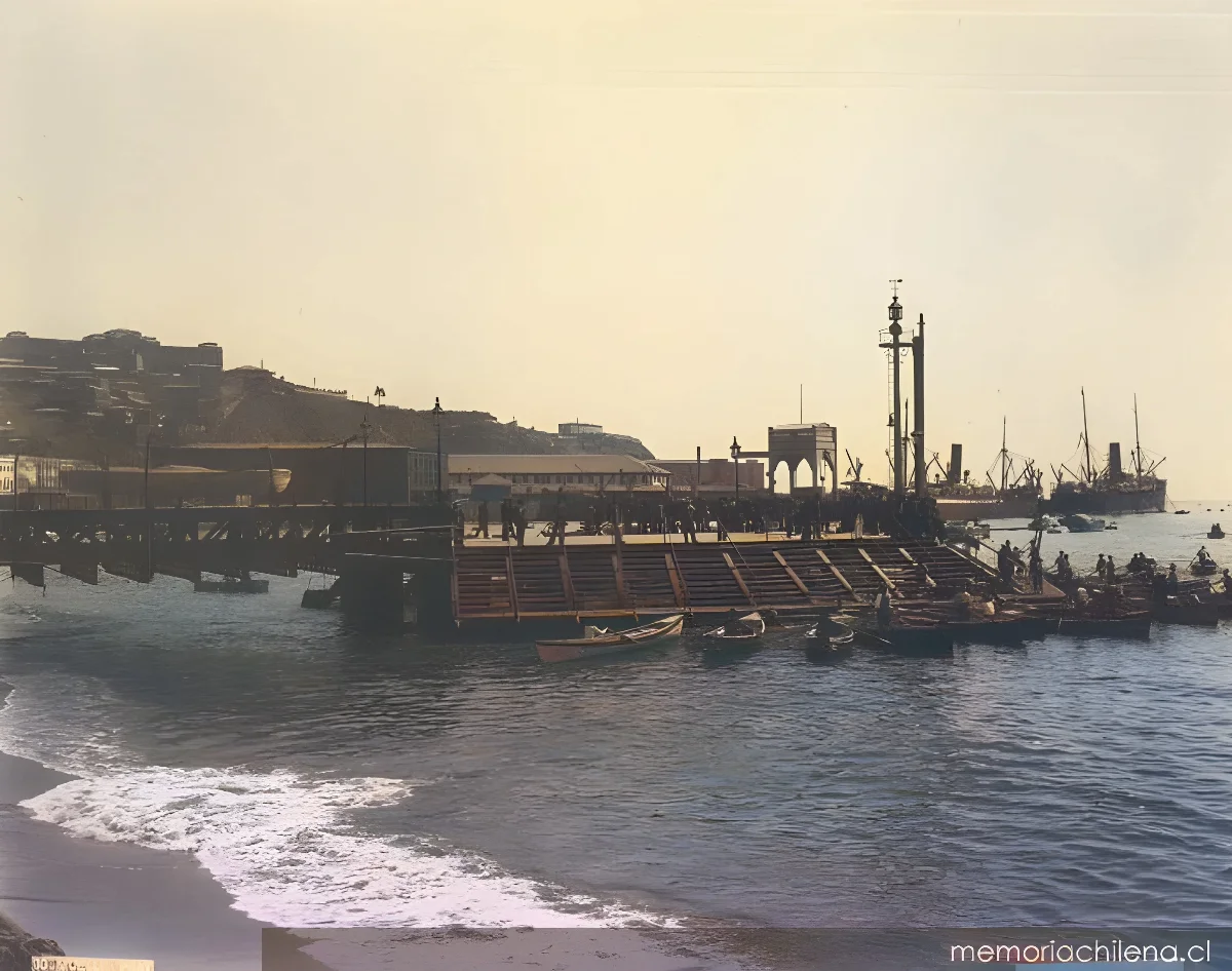 Muelle Prat, hacia 1900 — 1900 | Chile de Ayer