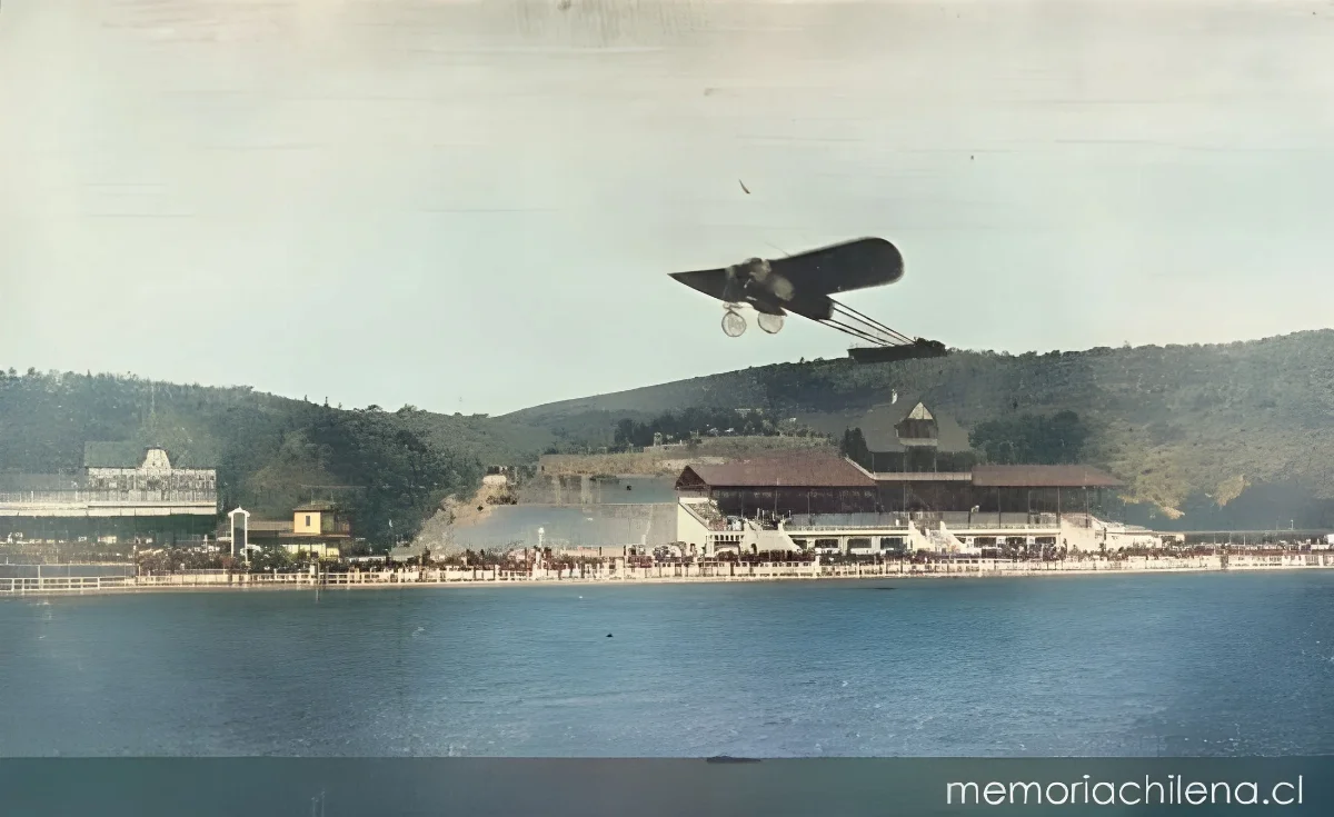 El Valparaíso Sporting Club, teatro de varias hazañas de aviación, hacia 1913 — 1913 | Chile de Ayer