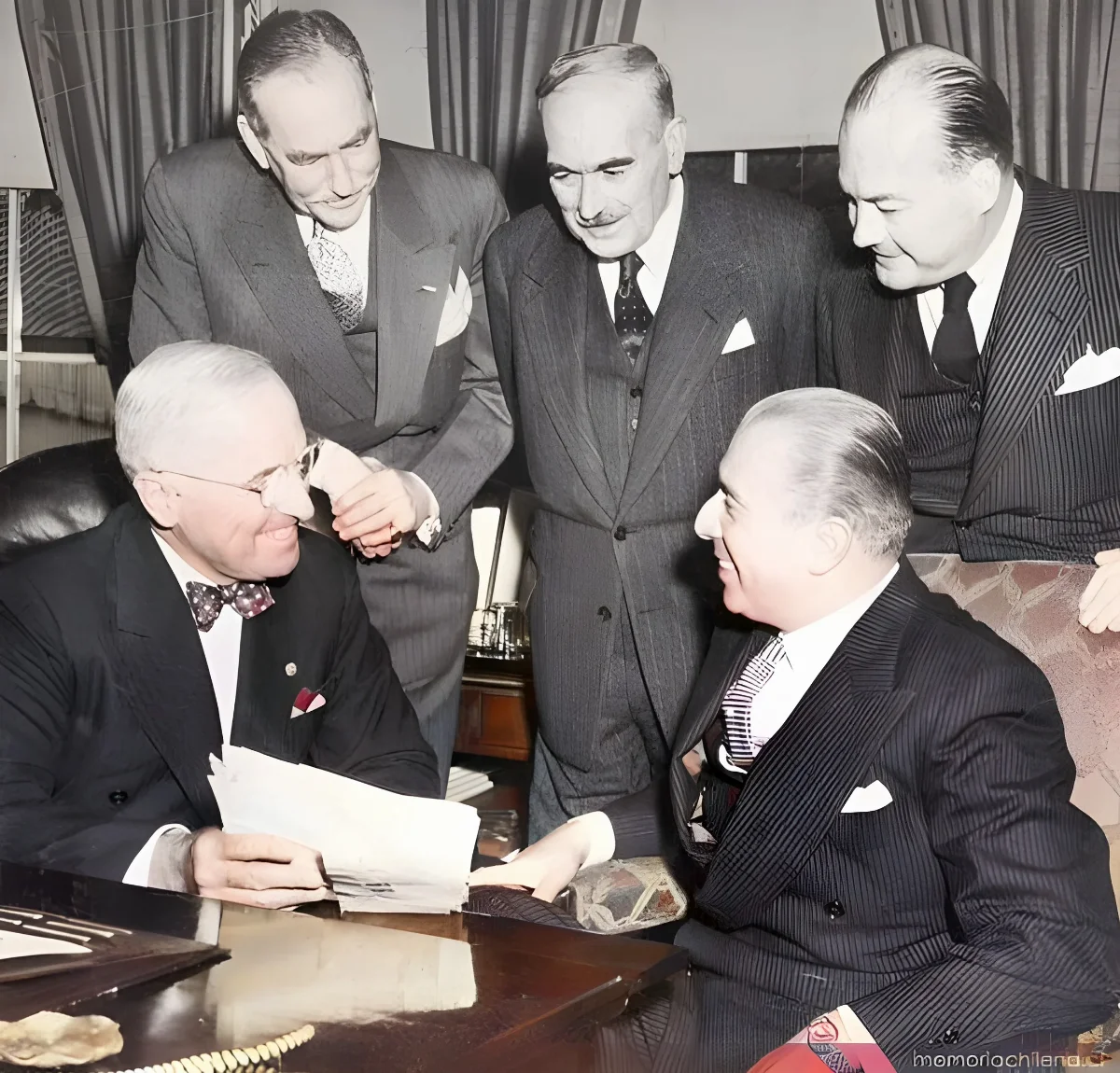 Presidente Gabriel González Videla en EE.UU. con el presidente Truman, hacia 1950 — 1950 | Chile de Ayer