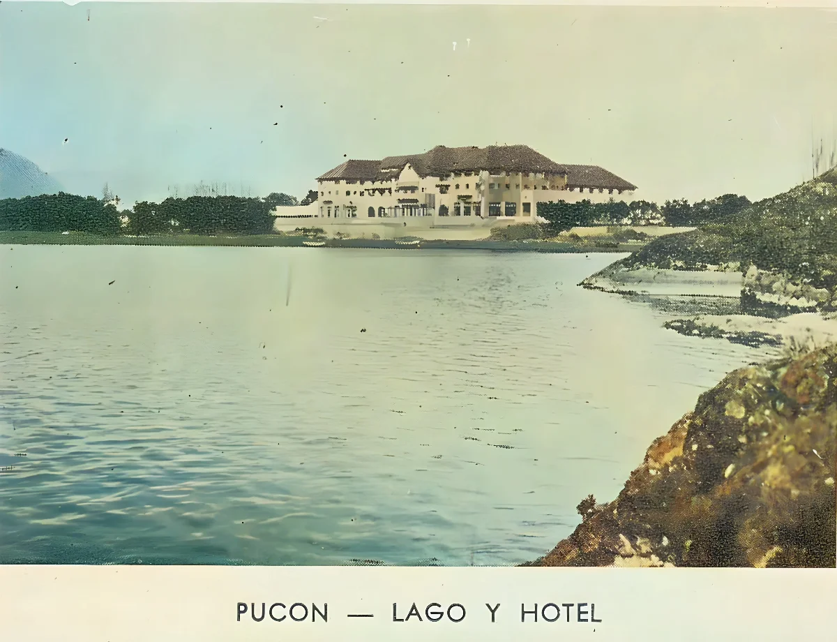 Lago y Hotel Pucón, 1936 — 1936 | Chile de Ayer