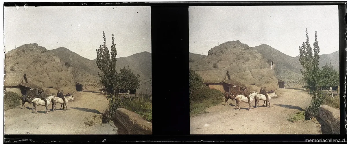 Llegando al puente de Los Morros, Nos, Lepanto, 1905 — 1905 | Chile de Ayer