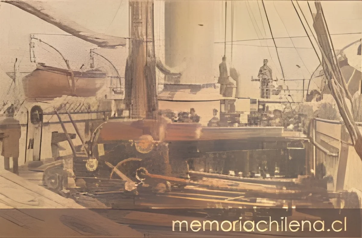 Marina de guerra chilena en 1879 : célebre colisa de " — 1880 | Chile de Ayer