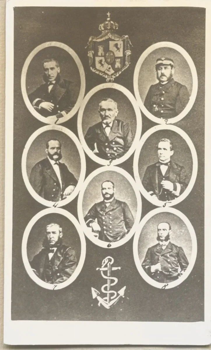 [Méndez Núñez, Pezuela, Álvarez González, Zapata, Valcarcel, Patero, Orrizaga] — 1846 | Chile de Ayer