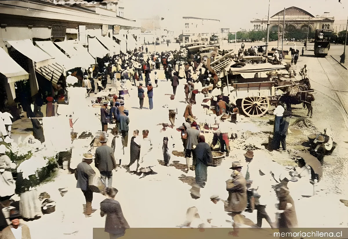 Mercado Central, hacia 1915 — 1915 | Chile de Ayer