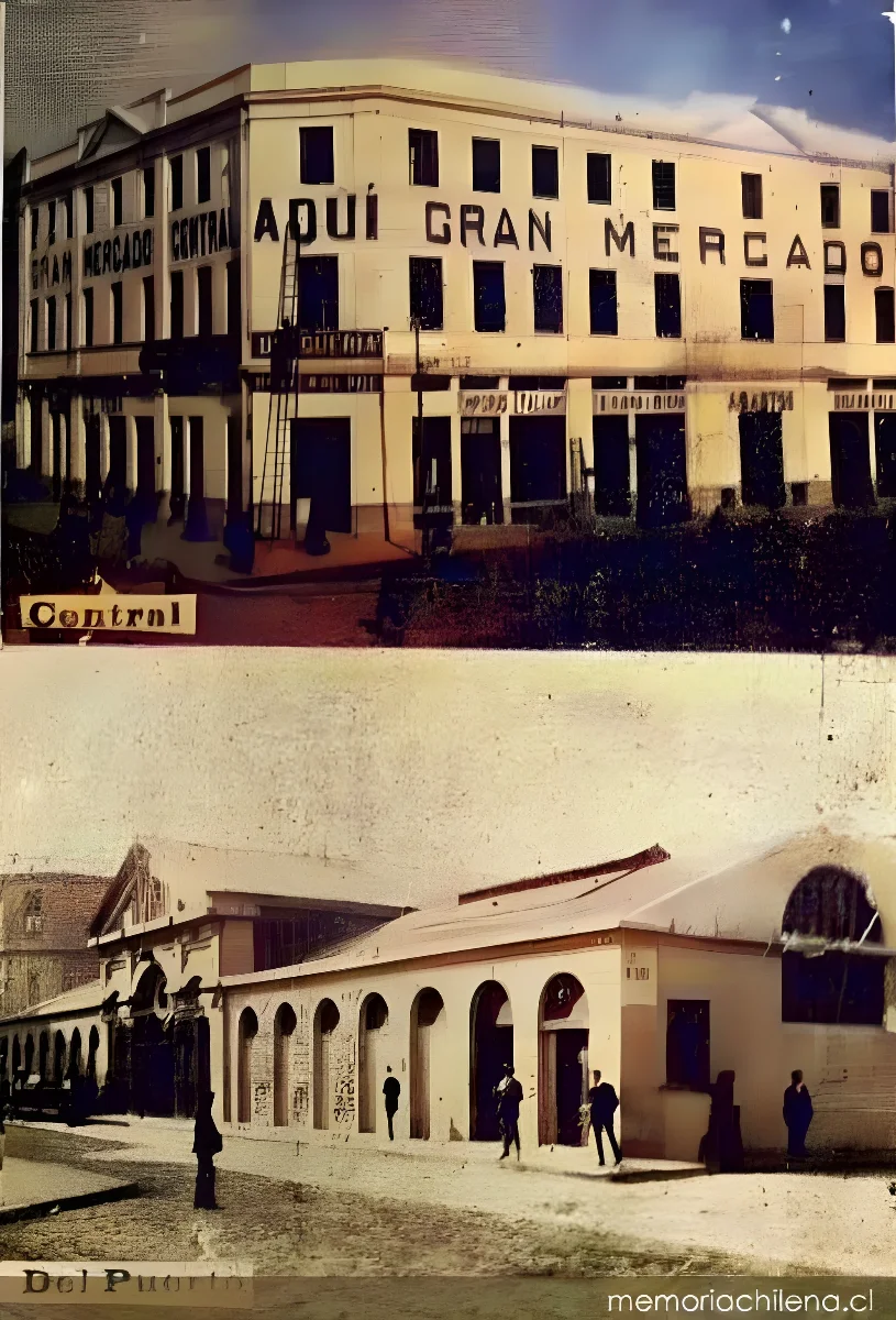 Mercados de Valparaíso, hacia 1900 — 1900 | Chile de Ayer