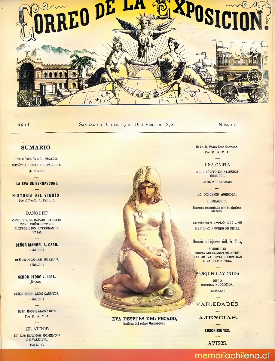 Eva después del pecado, 1875 — 1875 | Chile de Ayer
