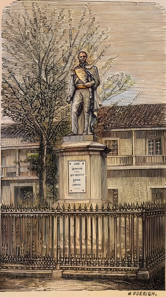 Santiago - Estatua del general Freire (1872) — 1872 | Chile de Ayer