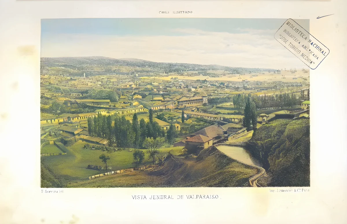 Vista jeneral de Valparaíso — 1872 | Chile de Ayer