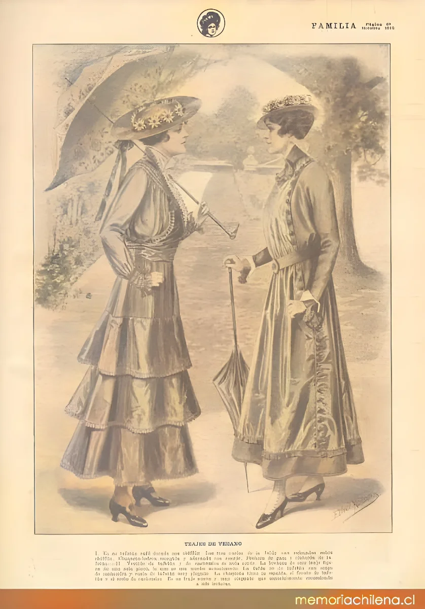 Trajes de verano, 1915 — 1915 | Chile de Ayer