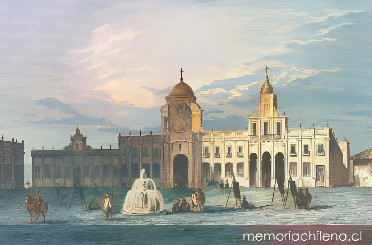 Place de Santiago, 1840 — 1840 | Chile de Ayer