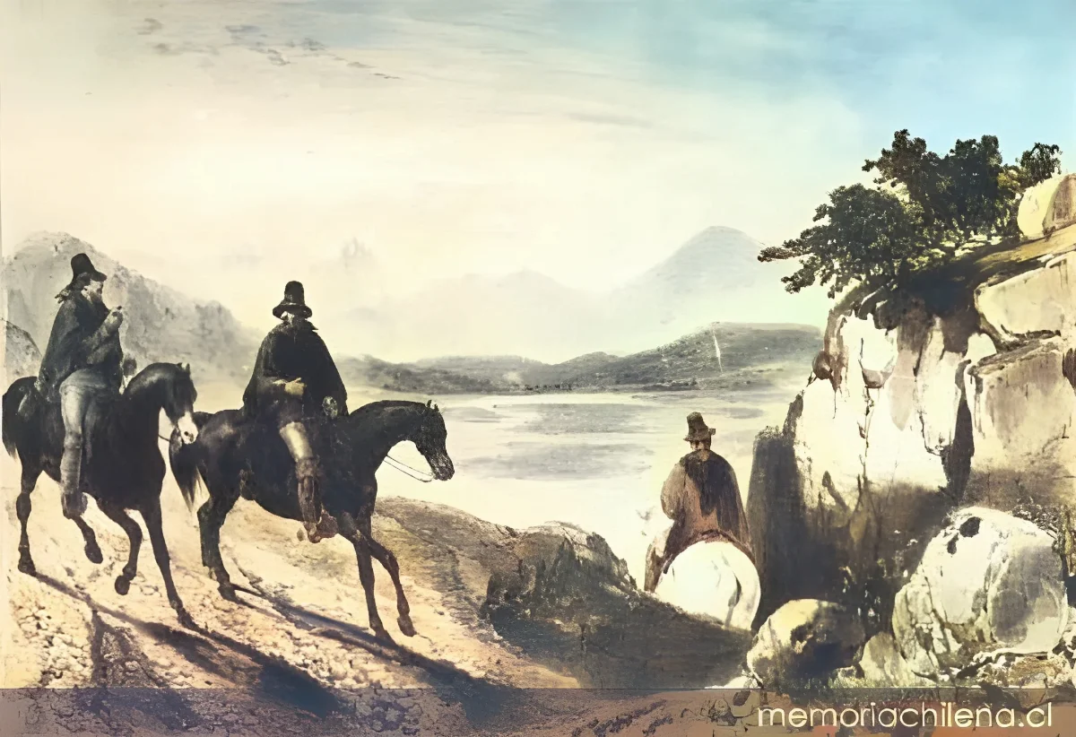 Huasos de los alrededores de Valparaíso, hacia 1825 — 1825 | Chile de Ayer