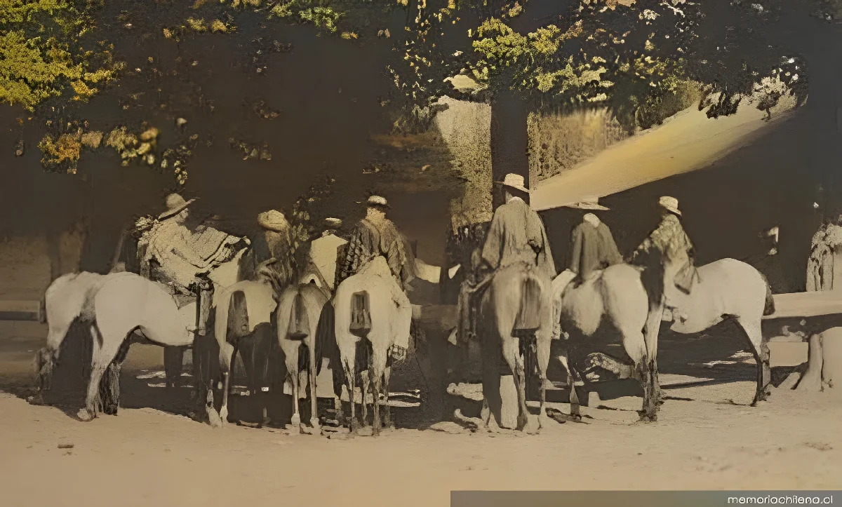 Campesinos a caballo, 1906 — 1906 | Chile de Ayer