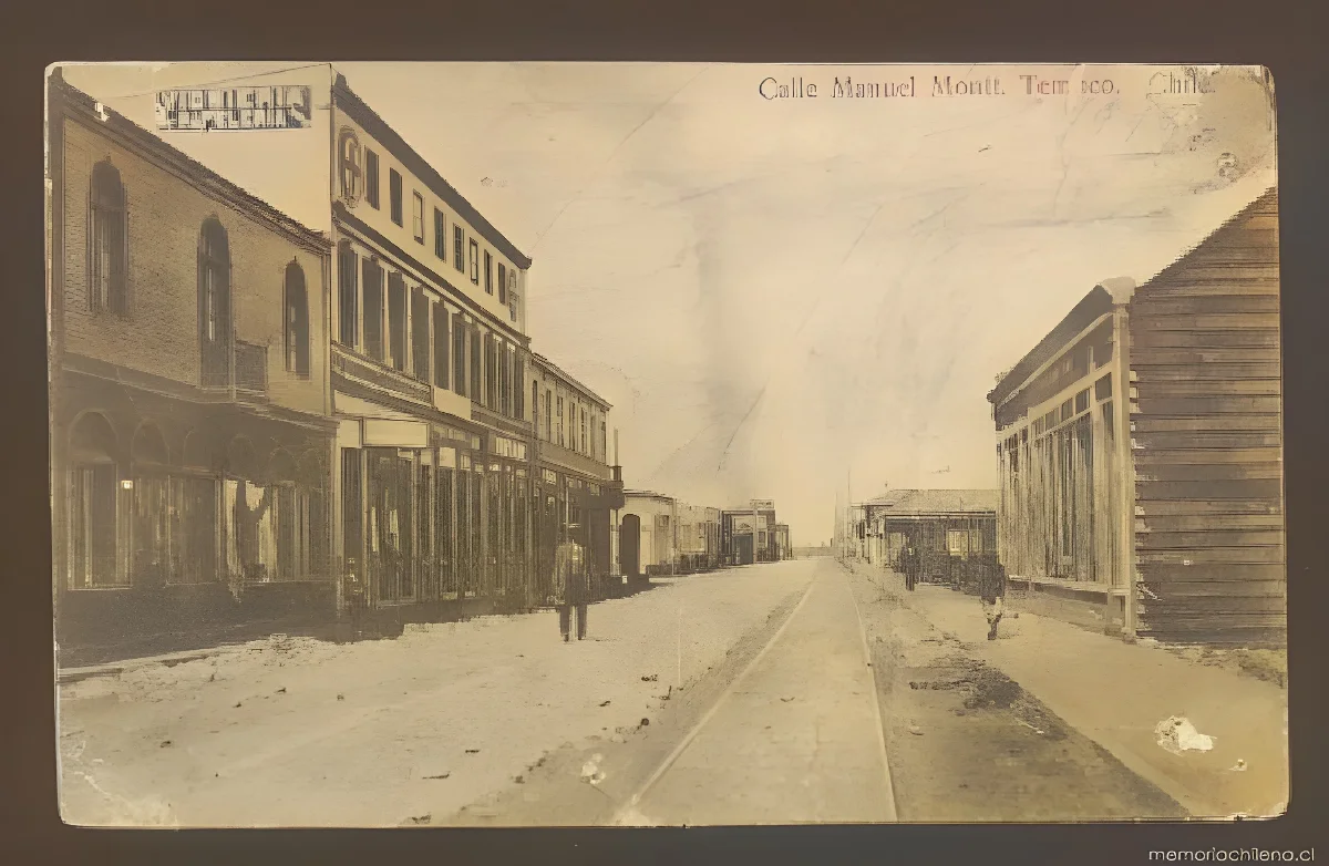 Calle Manuel Montt, Temuco — 1920 | Chile de Ayer