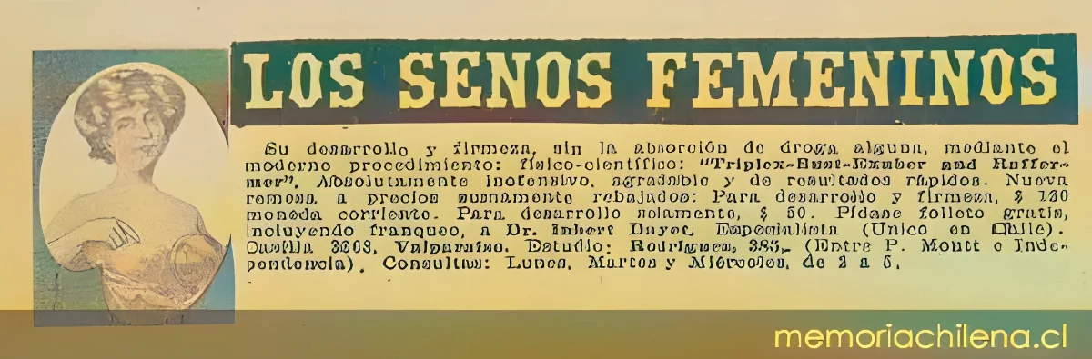 Los senos femeninos, 1925 — 1925 | Chile de Ayer