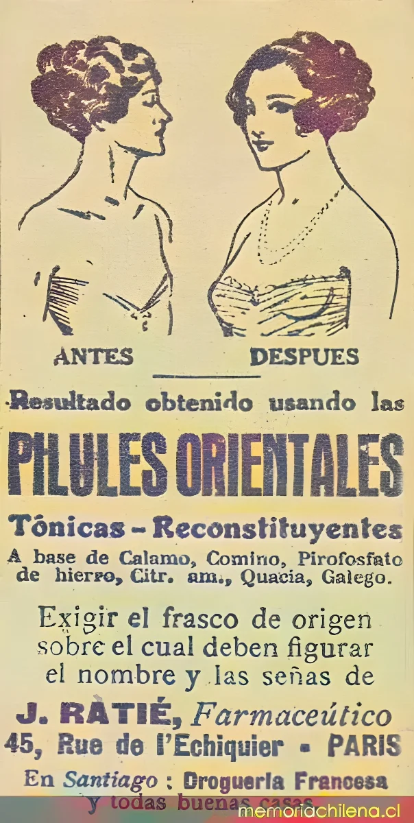 Pilules orientales — 1931 | Chile de Ayer