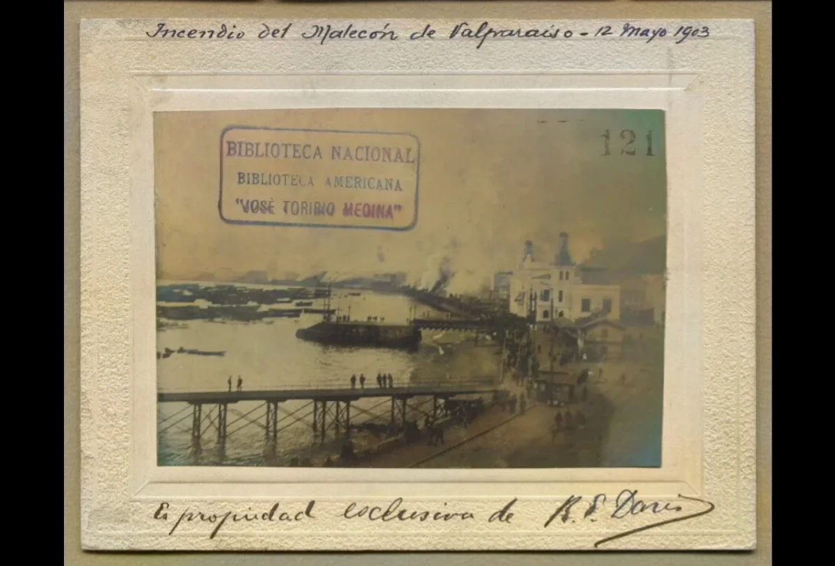 Incendio del malecón de Valparaíso, 12 de mayo de 1903 — 1903 | Chile de Ayer