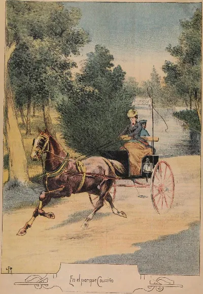 Parque Cousiño (actual Parque O'Higgins), Santiago. Elegante paseo público de la sociedad santiaguina decimonónica. — Parque O'Higgins — aprox. 1900 | Chile de Ayer