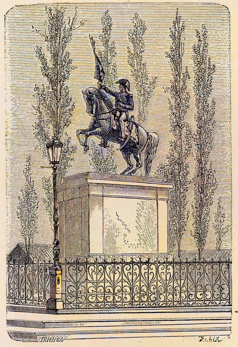 Santiago - Estatua del general San Martín (1872) — 1872 | Chile de Ayer