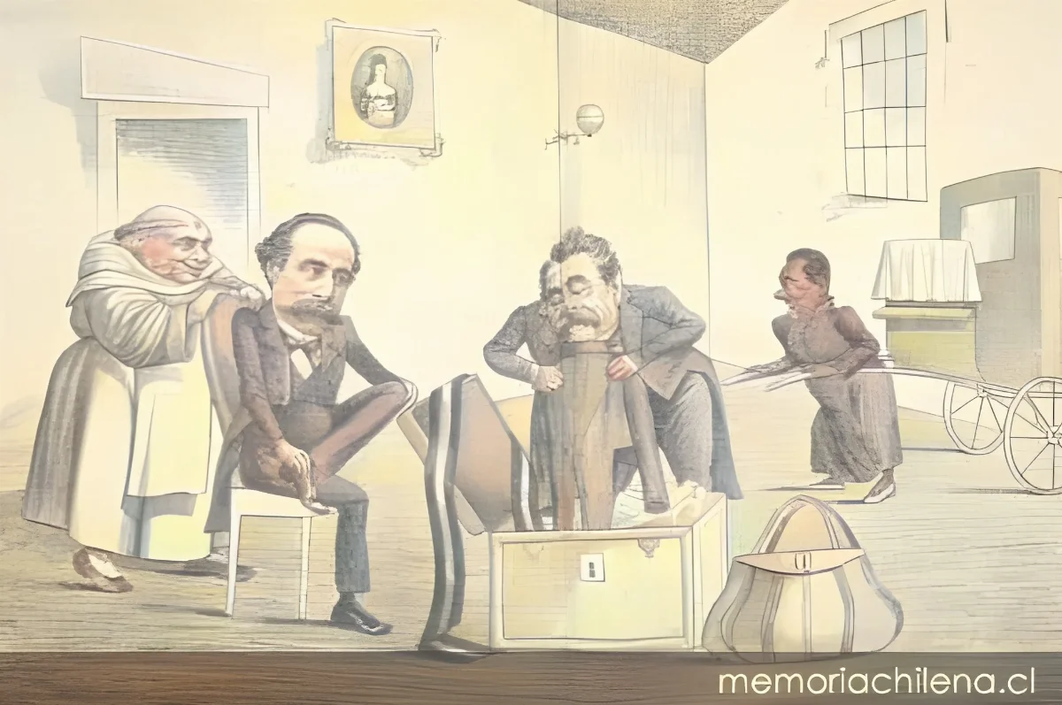 El Presidente Balmaceda en el periódico Padre Padilla, hacia 1890 — 1890 | Chile de Ayer