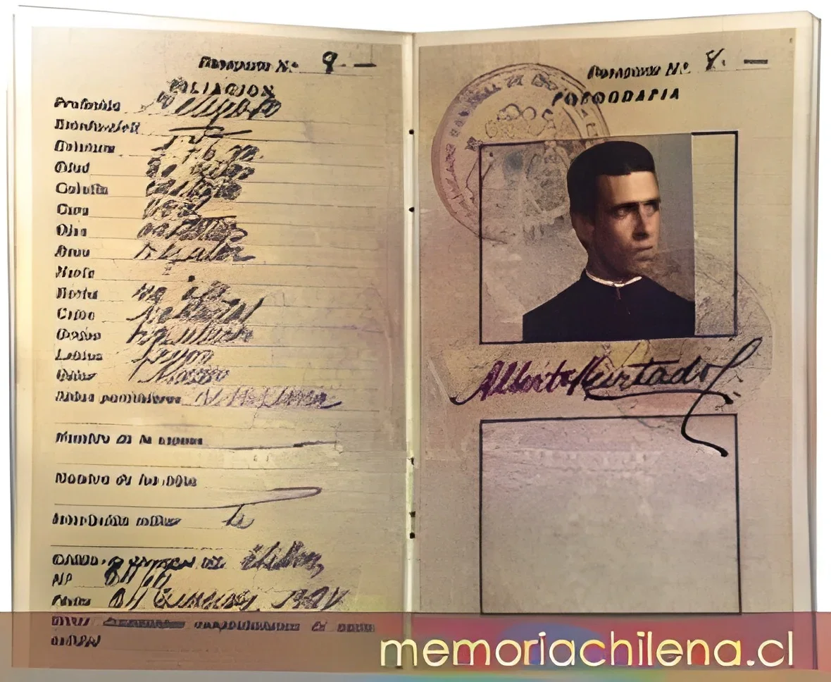 Pasaporte de Alberto Hurtado Cruchaga, 1924 — 1924 | Chile de Ayer