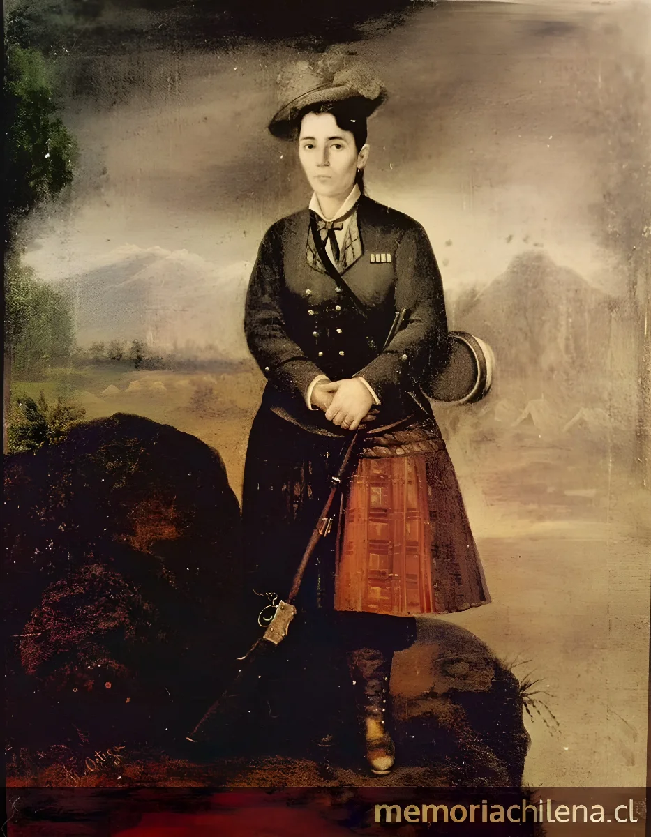 Retrato de la cantinera Irene Morales, 1881 — 1881 | Chile de Ayer
