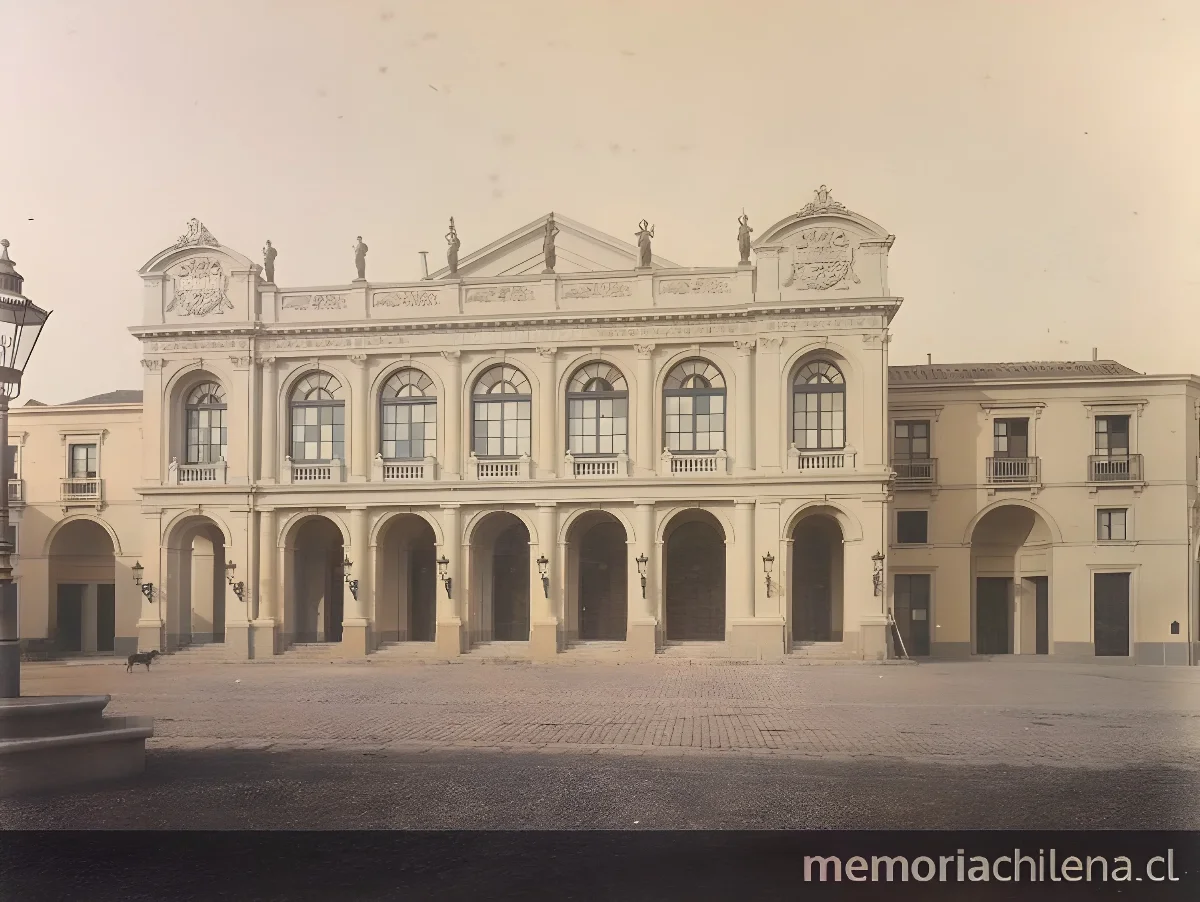 Teatro Municipal de Santiago: fachada principal, 1903 — 1903 | Chile de Ayer