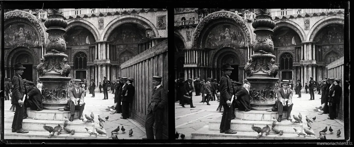 Julio Bertrand de 24 años, Venecia, Italia, 1911, Autorretrato — 1911 | Chile de Ayer