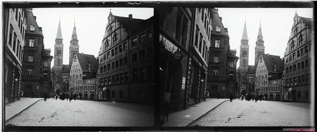 Vista de la Iglesia de St. Sebaldus, Nürnberg, Alemania, 1911 — 1911 | Chile de Ayer