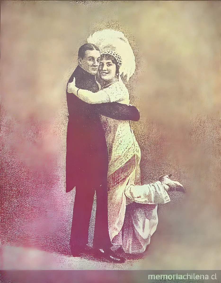 Pareja bailando tango — 1920 | Chile de Ayer