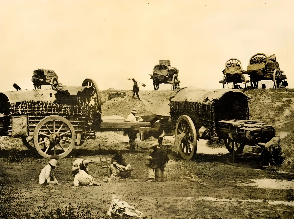 Carretas viajeras, hacia 1900 — 1900 | Chile de Ayer