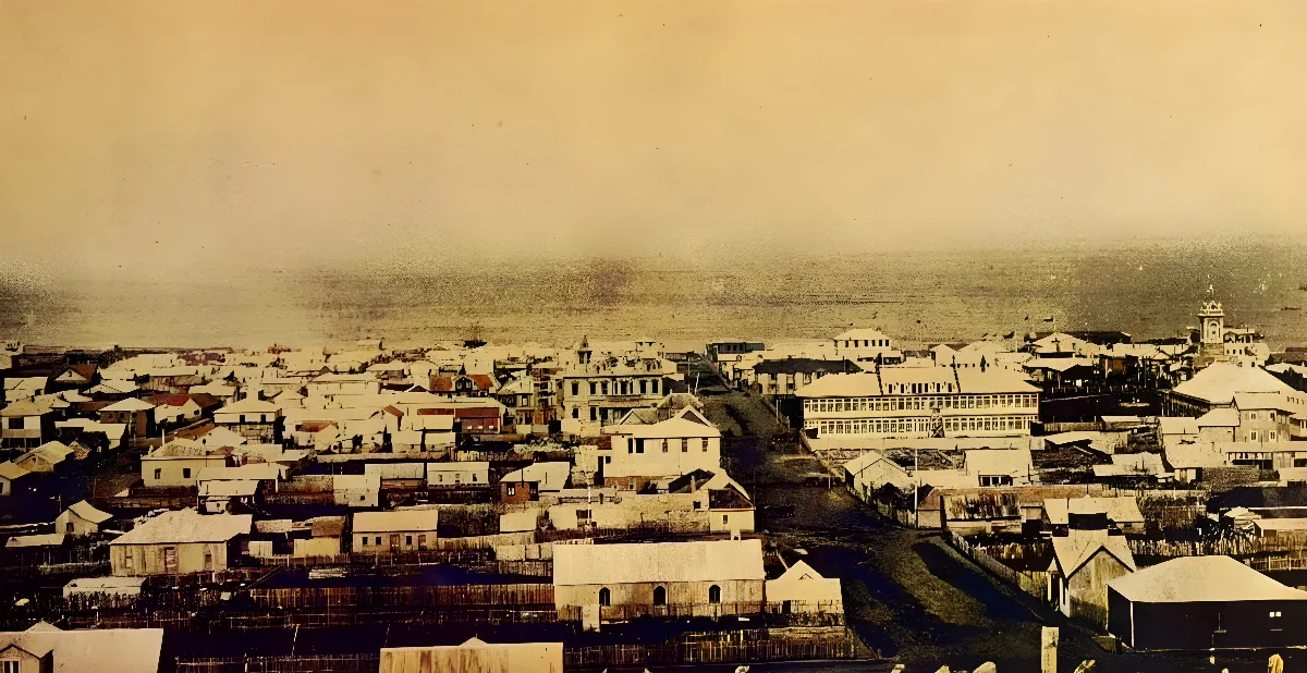 Vista de Punta Arenas, 1900 — 1900 | Chile de Ayer
