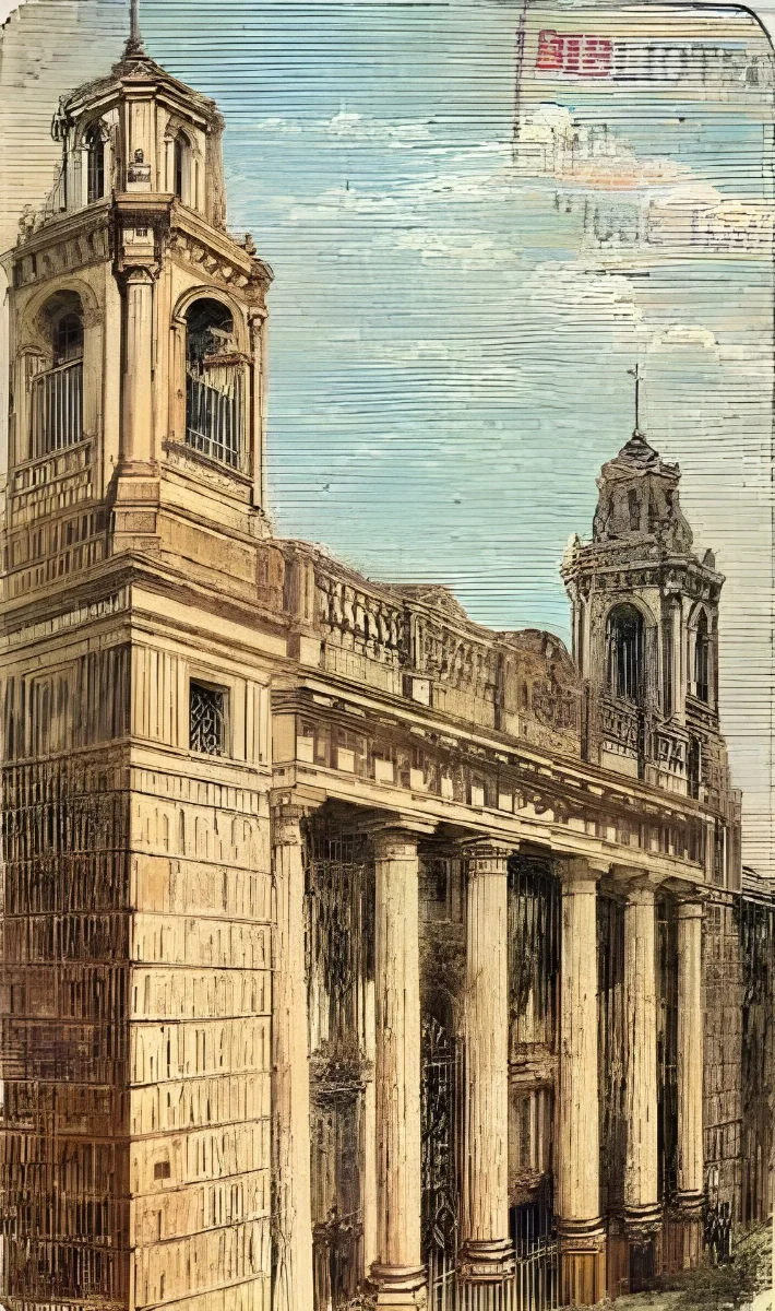 Santiago - Iglesia de San Agustín (1872) — 1872 | Chile de Ayer