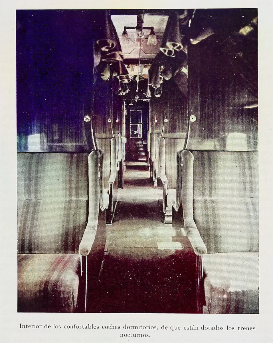 Interior de los coches dormitorios, 1931 — 1931 | Chile de Ayer