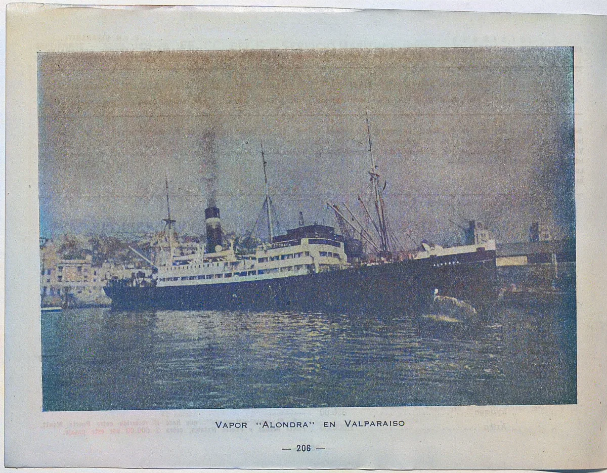 Vapor Alondra en Valparaíso, 1940 — 1940 | Chile de Ayer