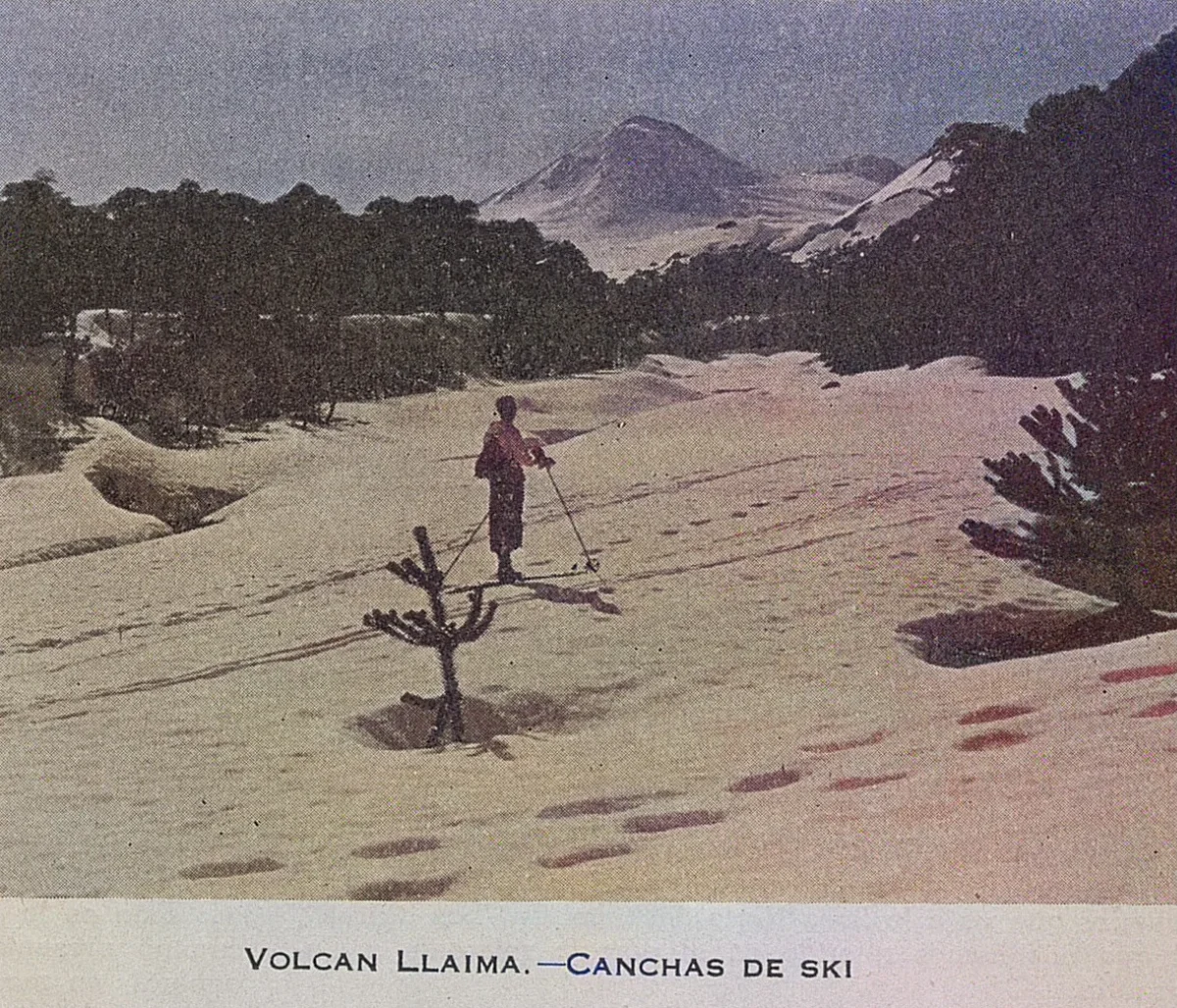Canchas de esquí, Volcán Llaima, 1940 — 1940 | Chile de Ayer