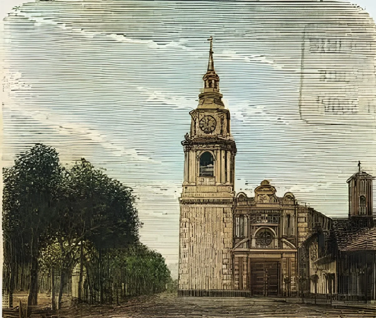 Santiago - Iglesia de San Francisco (1872) — 1872 | Chile de Ayer