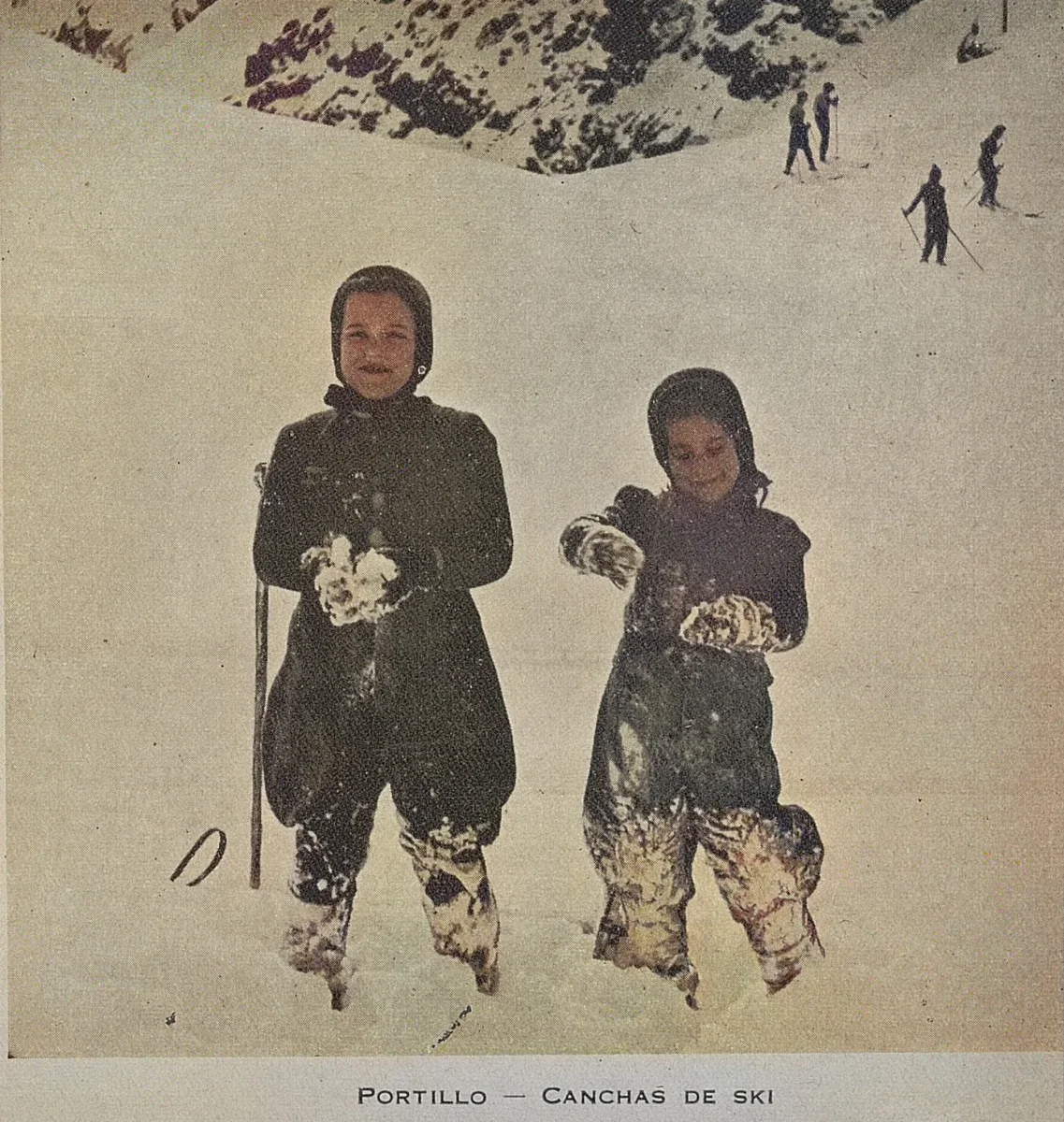 Niños en Portillo, 1944 — 1944 | Chile de Ayer