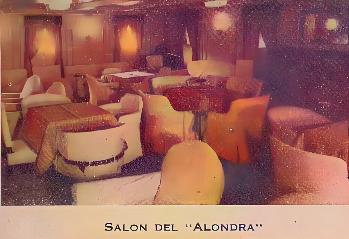 Salón del vapor Alondra, 1944 — 1944 | Chile de Ayer