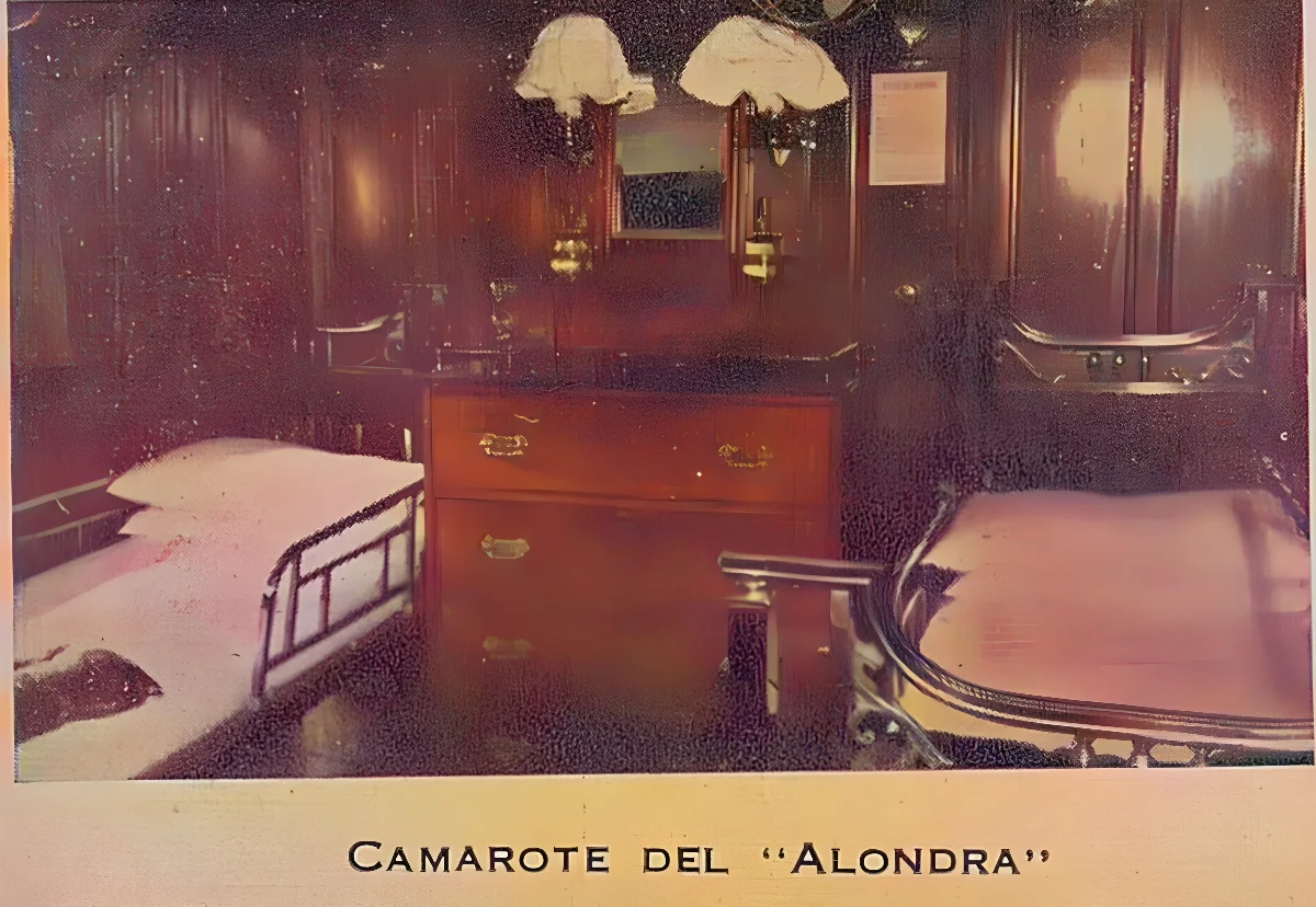 Camarote del vapor Alondra, 1944 — 1944 | Chile de Ayer