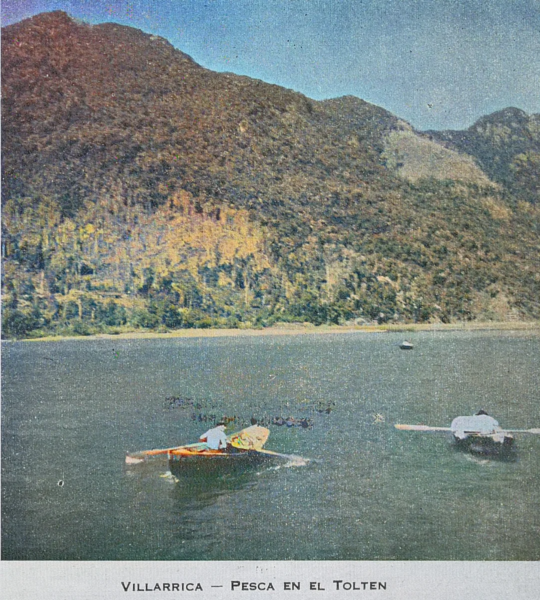Pesca en el río Toltén, 1946 — 1946 | Chile de Ayer